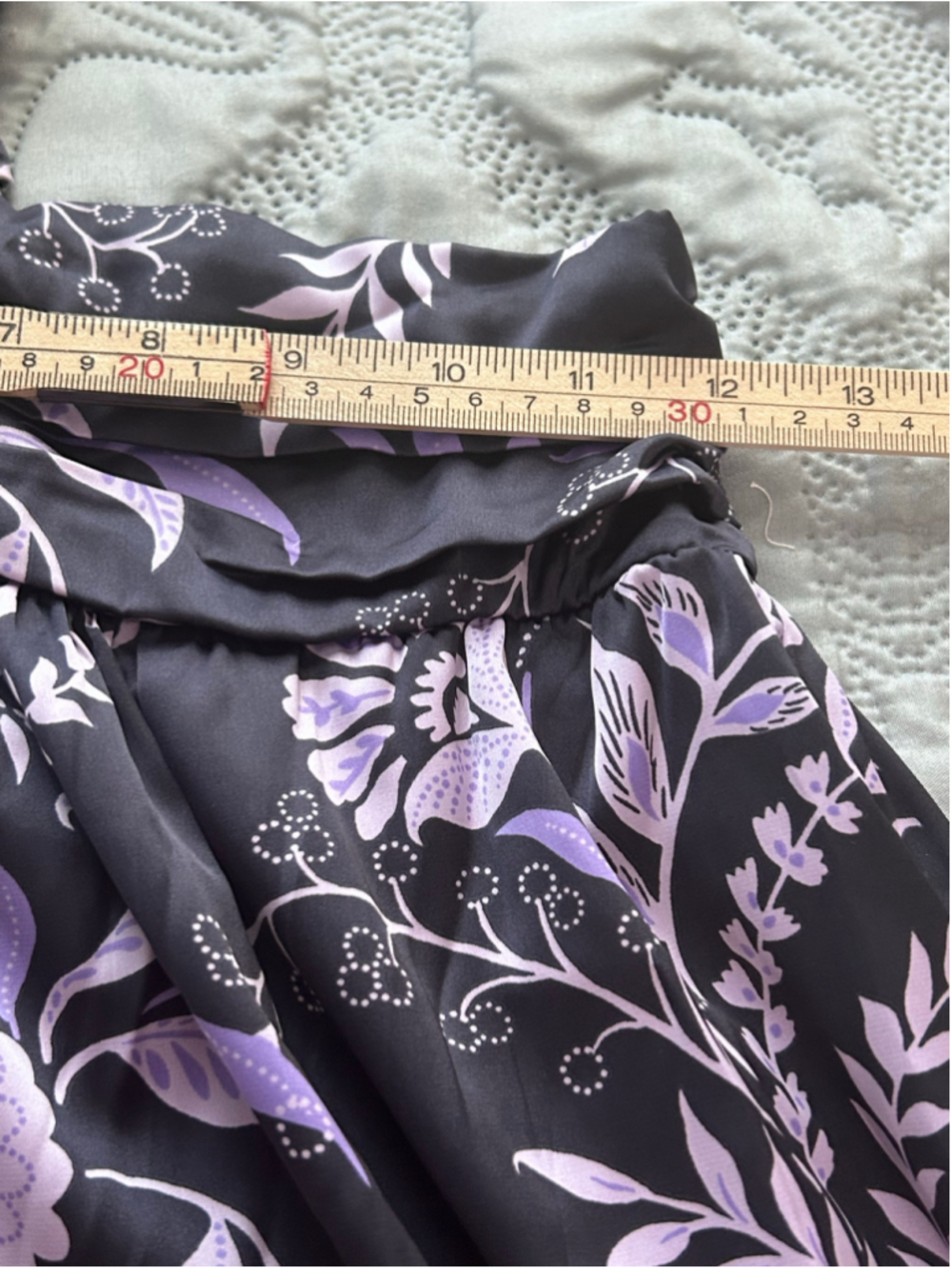 MISA Los Angeles Layla Indigo Vines Floral Halter Wide Leg Jumpsuit S - Picture 10 of 12